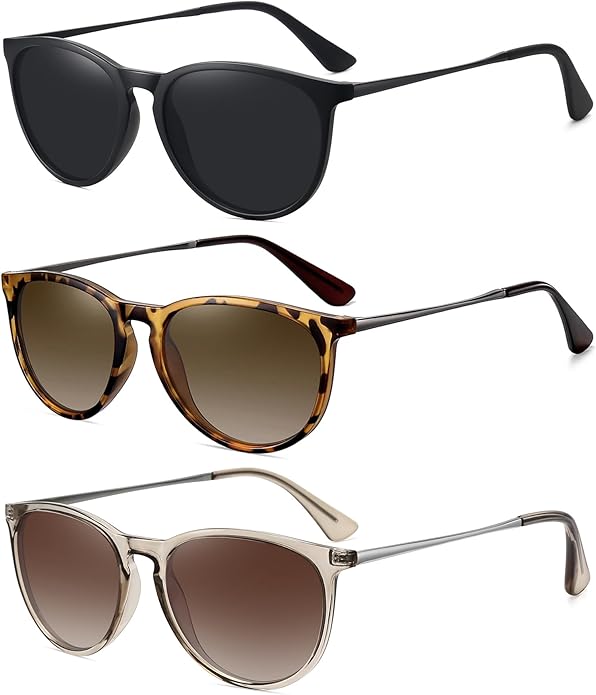 WOWSUN Retro Polarized Sunglasses Womens 2026 Trendy Round Classic Glasses