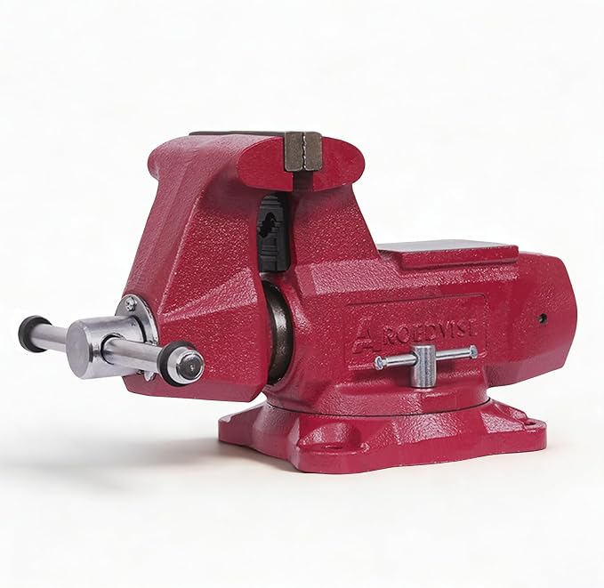 6"Bench Vise, 7"Jaw Opening 360° Swivel Base 4" Throat Depth
