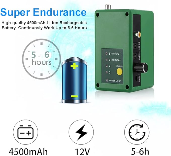 Underwater Fishing Camera with 7 Inch LCD Monitor, HD 1000 TVL Portable Fish Finder, 30Pcs Adjustable LED White Lamp Light, 30M Cable Waterproof IP68 Camera for Ice Lake Sea Boat Kayak Fishing