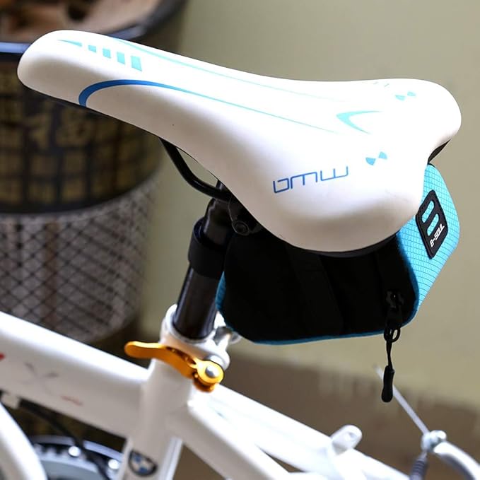Milltrip Bike Saddle Bag, B Soul Super Light Bike Rear Saddle Cycling Seat Bag Tail Pouch Package Under seat Storage Bag (Blue)
