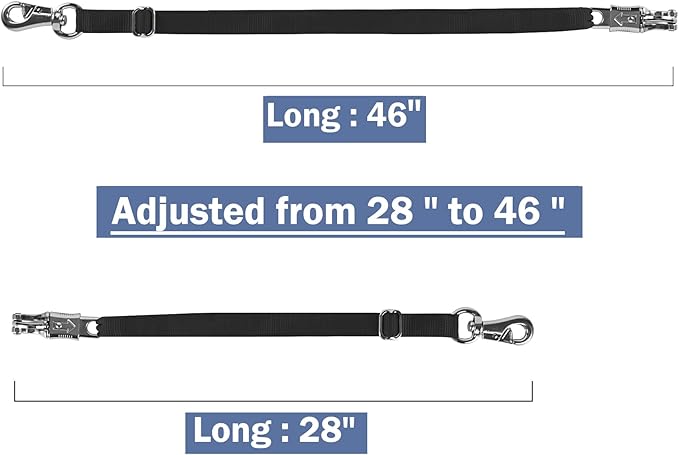Rosemarie Trailer Cross Tie, Horse Haulage Adjustable Nylon Straps Leads with Panic Snap Fixed Eye Equestrian Equipment