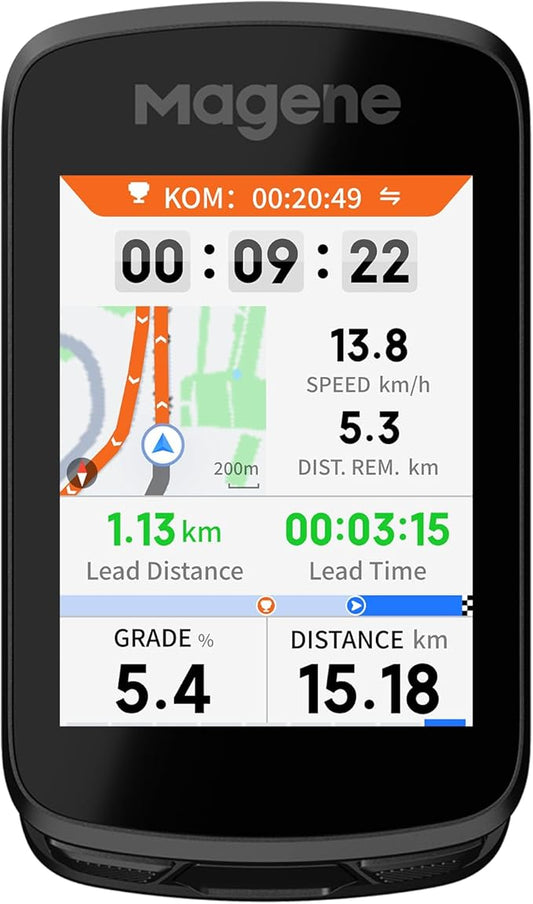 Magene C606 Pro GPS Bike Computer – 2.8" Transflective Touchscreen, 25Hr Battery, Map Navigation, Climb Pro, Live Segments, ANT+/Bluetooth Cycling Computer