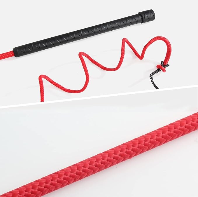 Horse Lunge Whip Training Stick and Whip 5.9 Feet Long Whip+6.3 Feet Drop for Dogs Horses(Can Detachable into Two Sections)