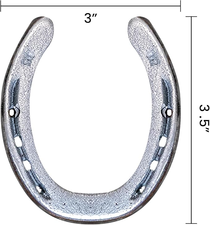 Carvers Olde Iron 3.5" Cast Iron Metal Horseshoe Set - Easy to Weld (10 Pieces)