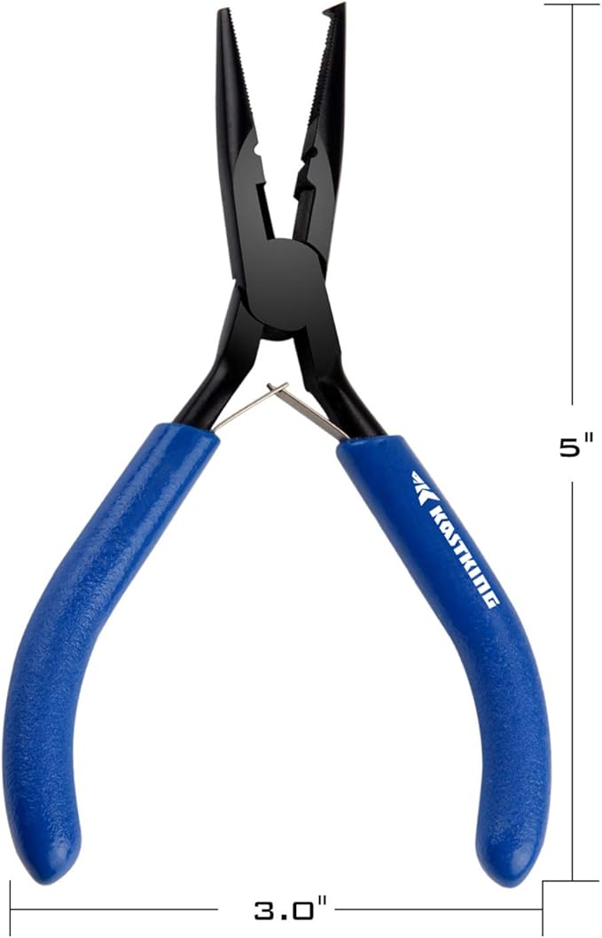 KastKing Intimidator Fishing Pliers, Corrosion Resistant Polymer Coated Fishing Tools, Tungsten Carbide Cutters, Saltwater Resistant Fishing Gear