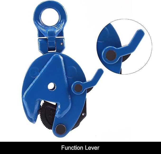 Plate Dog Lifting Clamp, 2T/4400lbs, 1" Jaw Opening, GS Certified