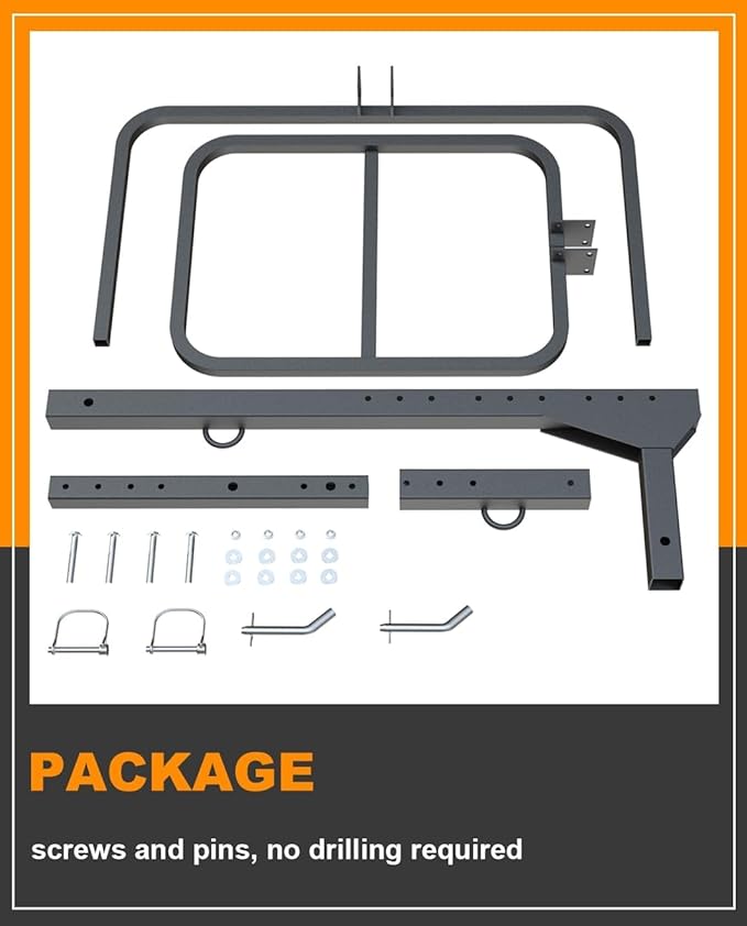 Upgraded RV Hitch Mount Kayak Rack Height Adjustable Vertical Kayak Carrier for RV, Truck, SUV Holds 2 Kayaks up to 12' & 150LBS & 2'' Hitch Receiver