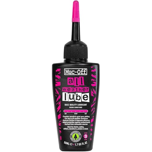 Muc-Off All-Weather Chain Lube, 1.7 fl oz - Bike Lube Refill, Bike Chain Oil, Chain Wax for All Weather Conditions - Biodegradable Bike Lubricant and Bicycle Chain Oil