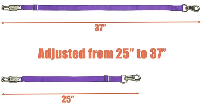 Adjustable Trailer Tie （2 Pack）-Horse Trailer Nylon Strap Tie，Adjusted from 25 to 37”