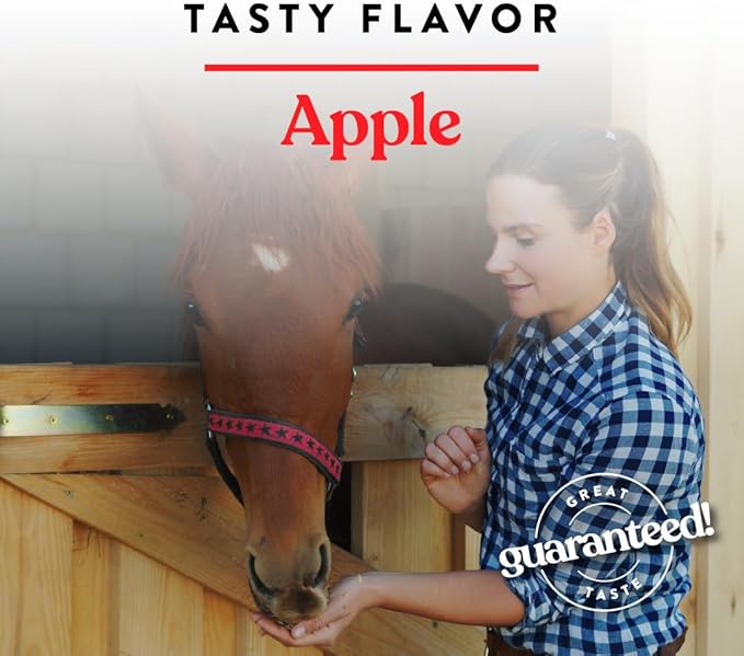 Manna Pro Bite-Size Nuggets for Horses, Pocket Sized Training Horse Treats, Apple Flavored Treats, Packs with Vitamins & Minerals, Great Taste Guaranteed, 4 lbs