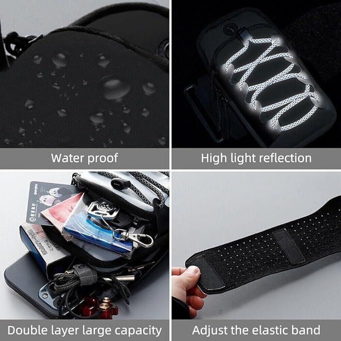 Motorcycle Handlebar Storage Bag with USB Charging Port, Waterproof Pouch for Sur-ron Light Bee X Segway, Black
