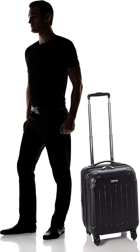 Kenneth Cole REACTION Renegade Luggage 拡張可能 8輪スピナー 軽量 ハードサイド スーツケース、ブラック、24インチ チェックイン