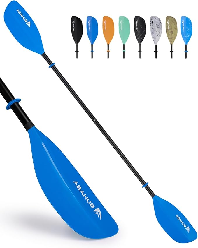 Abahub 調整可能カヤックパドル 210-230 cm/ 230-250 cm フローティングカヤックオール ボートオール カヌーオール ブラック