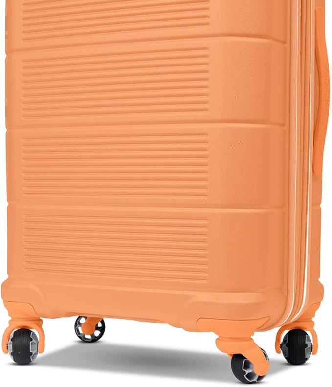 American Tourister Stratum 2.0 拡張可能ハードサイド荷物 スピナーホイール付き、24インチ チェックイン-M、パパイヤ