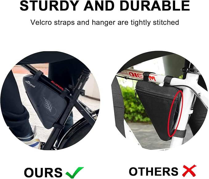 NDakter Bike Bag:Bike Frame Bag & Bicycle Repair Kit, 2L Waterproof Storage Pouch with 16-in-1 Multi-tool, Portable Bike Tool Set for Flat Tire Repair, Cycling Accessories for Mountain Road Bike, MTB