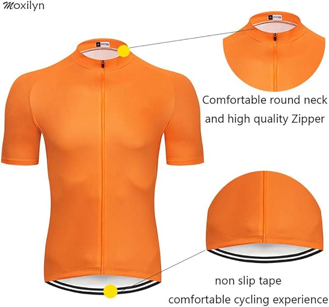 Men's Quick-Dry Cycling Jersey Set Road Bike Bicycle Shirt + Bib Shorts with 9D Gel Pad MTB Riding Clothing Kit