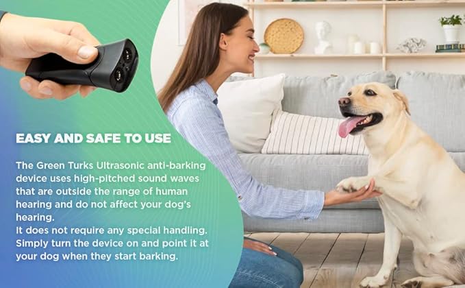 Barking Deterrent Device –Petgentle Ultrasonic Dog Repeller–Stop Barking & Repel Aggressive Pets – Humane Training Tool, Anti Barking Device Outdoor Indoor, Bark Control, No Shock Collar Alternative