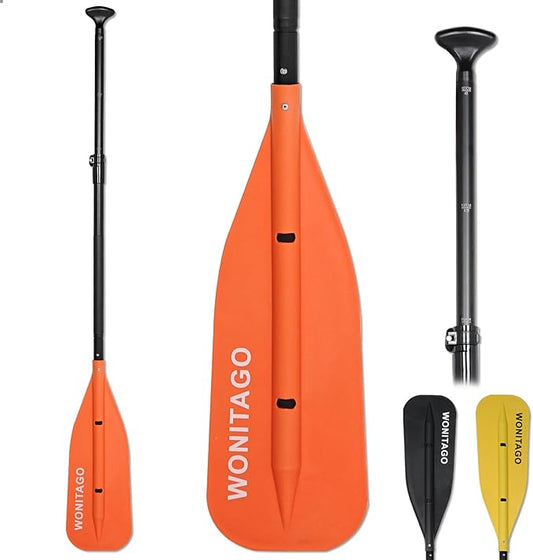 Canoe Paddle with Aluminum Shaft and PP Blade, Adjustable Paddle for Canoeing, Boating and Rafting, 4-5 Ft (122-152 cm)