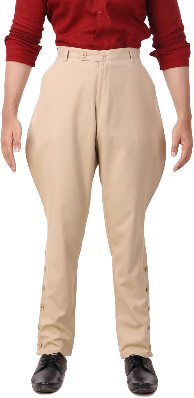 ThePirateDressing Steampunk Victorian Cosplay Costume Mens Archibald Jodhpur Pants Trousers