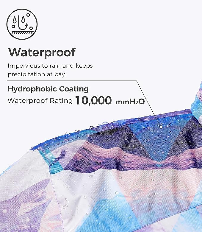 wantdo Women Hardshell Waterproof Windproof Insulated Ski Trekking Jacket