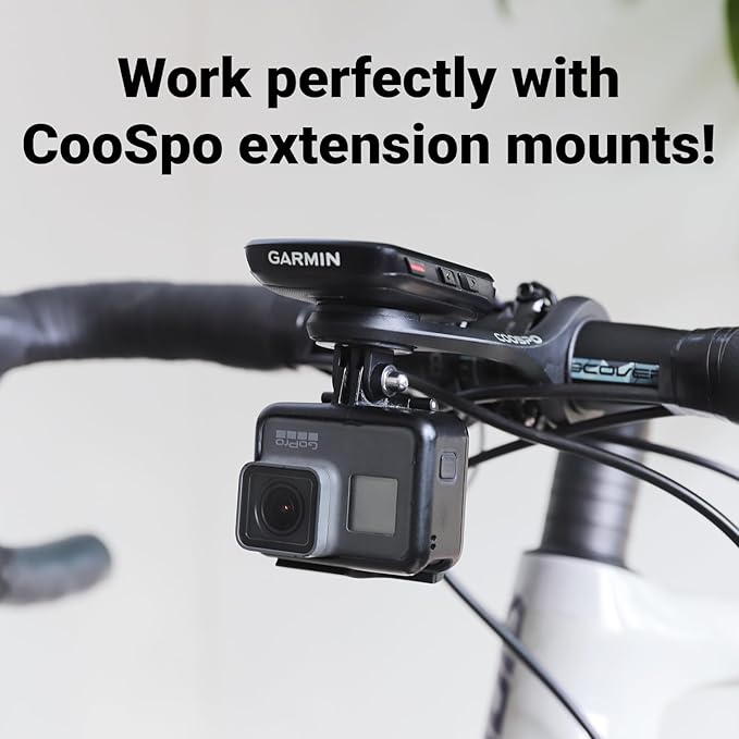 CooSpo Bike Computer Mount, Out Front Cycling Computer Extended Mount, Compatible with Garmin, Wahoo, Bryton, Bike Computer