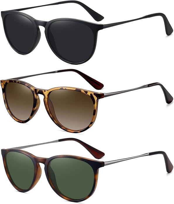 WOWSUN Retro Polarized Sunglasses Womens 2026 Trendy Round Classic Glasses