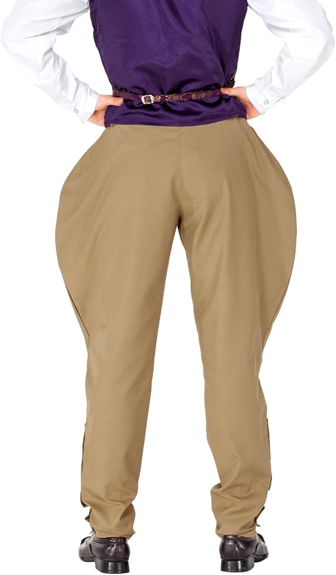 ThePirateDressing Steampunk Victorian Cosplay Costume Mens Archibald Jodhpur Pants Trousers