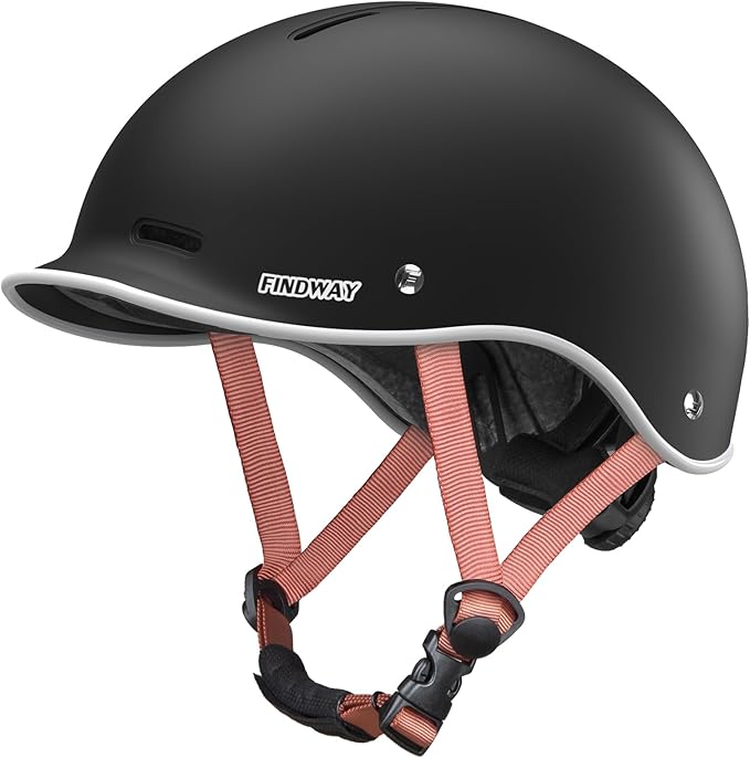 Findway 大人用自転車ヘルメット 調節可能 サイクリングヘルメット メンズ・レディース [安全性認定] 通勤、ロードバイク、スケート用 調節ダイヤル付き