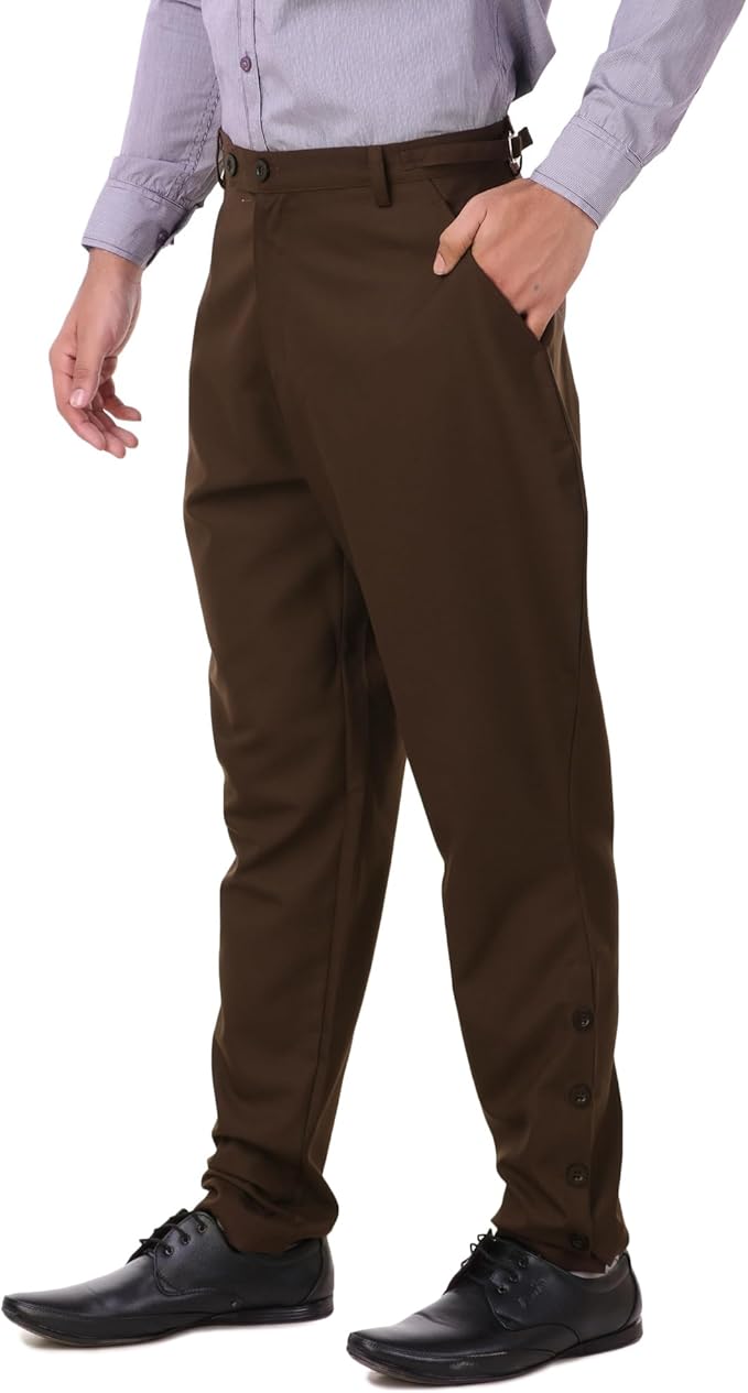 ThePirateDressing Steampunk Victorian Cosplay Costume Mens Archibald Jodhpur Pants Trousers