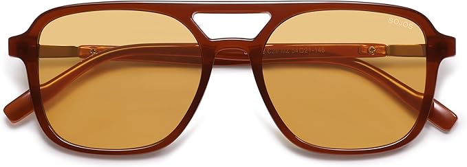 SOJOS Retro Aviator Sunglasses for Women Men,Trendy Rectangle Womens Mens Shades Sun Glasses SJ2202