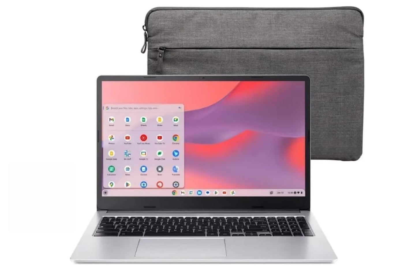 New Chromebook 315 Business & Student Laptop 15.6 inch HD Display Pentiu.m N6000 Processor 4GB RAM LPDDR4X 128GB eMMC Numeric Keypad Webcam WiFi USB-C Port up to 10 Hours Battery Life Chrom.eOS Silver