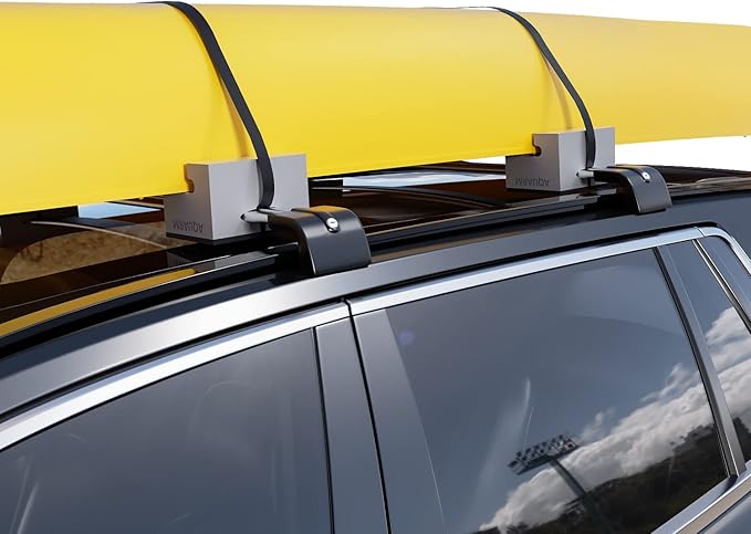 Deluxe Canoe Foam Blocks for Roof Universal Canoe Carrier Kit Soft Canoe Pads Car Top Roof Racks Foam Pads with Tie-Downs, 6 inch