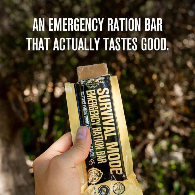 チャック・ノリスのRoundhouse Provisions – 緊急サバイバル食料バー、高カロリーレモンショートブレッド、14種のビタミンとミネラル配合、5年間の保存期間