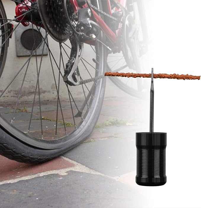Oumers Tubeless Bike Tire Repair Tool Kit, Bike Tire Punctures with 5PCS Bacon Strips Plus Insertion Tool Tire Repair Fork Reamer