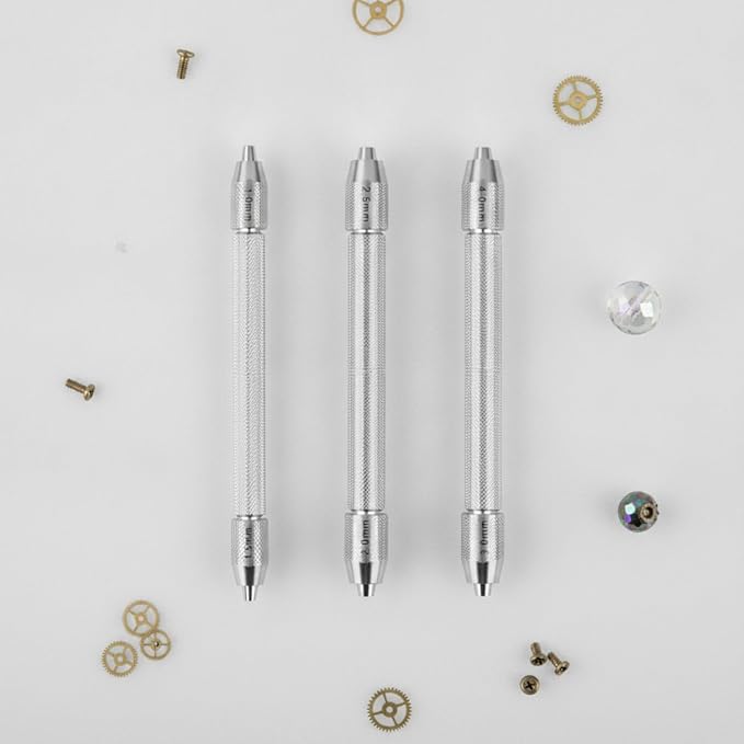 Head Drill Clamp Pin Vise Hand Drill Holder Micro Bit Body with Anti Slip Texture suitable for watch repair jewelry crafting fine engraving