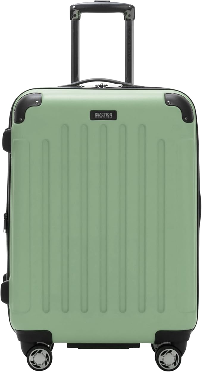Kenneth Cole REACTION Renegade Luggage 拡張可能 8輪スピナー 軽量 ハードサイド スーツケース、シーフォーム、24インチ チェック済み