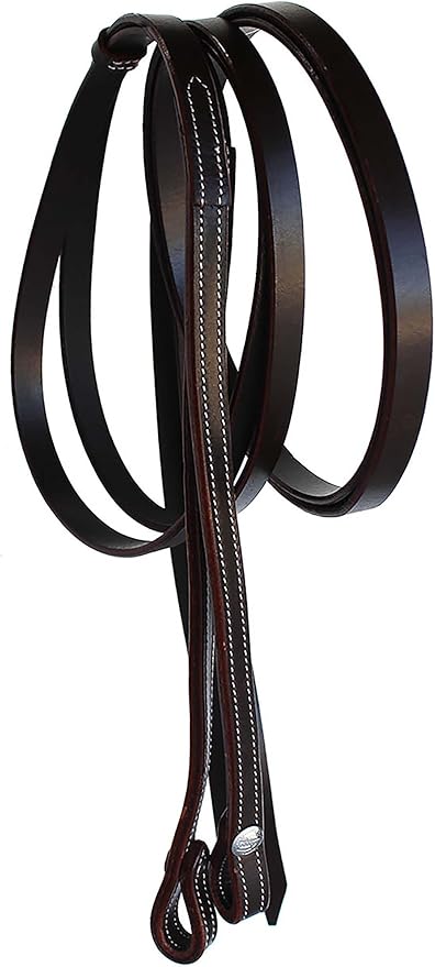 CHALLENGER Horse Western Leather Tack Bitless Sidepull Bridle Reins Brown Turquoise 77RS07TR