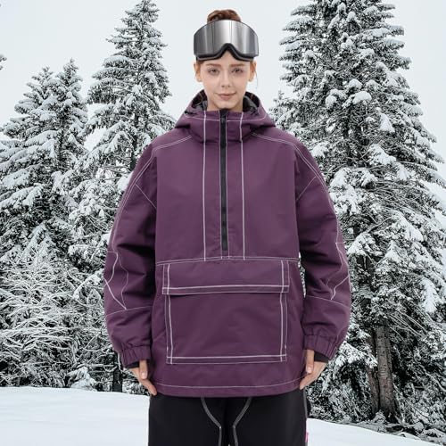SNOWVERB Loose Fit Snowboard Insulated Ski Jacket Snow Coat for Mens Womens