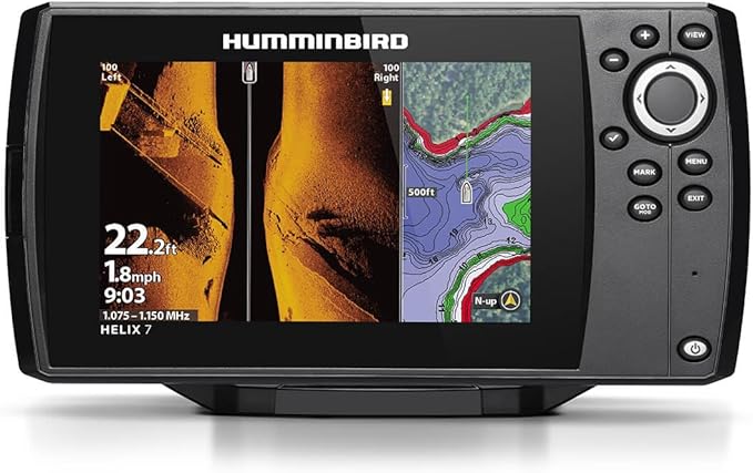Humminbird Helix 7 G4 GPS 魚群探知機（振動子、MEGA サイドイメージング搭載）