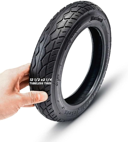 57-203 Scooter Tubeless Tire | 12.5x2.25 Vacuum E-Bike Tire | Thick Wear-Resistant Non-Slip Anti-Stab Scooter Tire