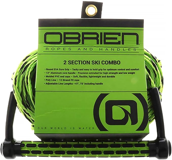 O'Brien 2 Section Wakeboard Water Ski Rope,Green