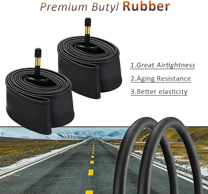 26/27.5/29x2.25 inch Mountain Bike Tire Set 2 Pack 26/27.5/29x2.25 Mountain Bicycle Tires 60TPI Kevlar Foldable and Pair 26/27.5/29 inch Bike Inner Tubes with 2 Pcs Tire Levers