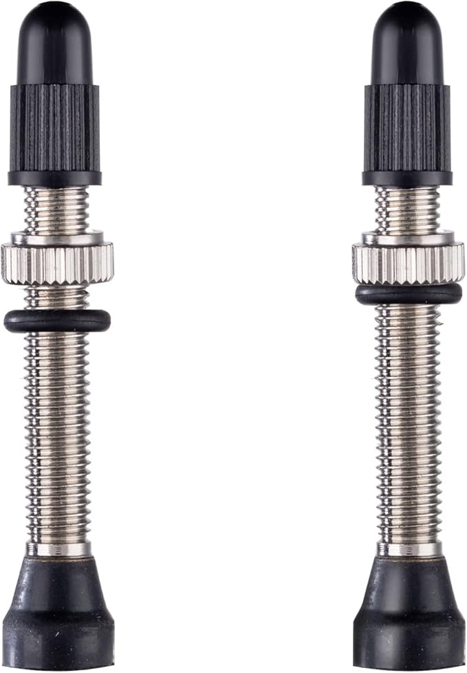 2PCS Tubeless Valves, Brass Tubeless Valve Stem(40 mm), 1PSC Valve Core Remover Tool