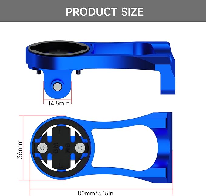 Cycling Computer Mount - Versatile Out Front GPS Mount for Wahoo, Garmin, Bryton, Cateye - Compatible with 1.26''/32mm Handlebars - Ideal for Mountain Bikes and More