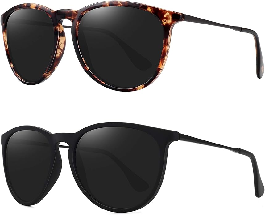 WOWSUN Retro Polarized Sunglasses Womens 2026 Trendy Round Classic Glasses