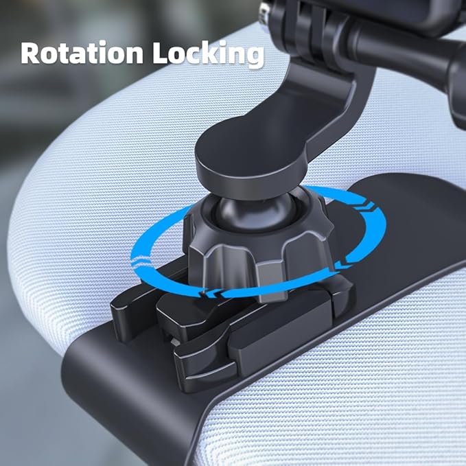 Car Sun Visor Mount, Quick Clip Sun Visor Mount with Universal Ball J Hook Compatible with GoPro Hero 13 12 11 10 9 8 7 6 5 Black,DJI Osmo Action 5 pro/4/3,AKASO and More