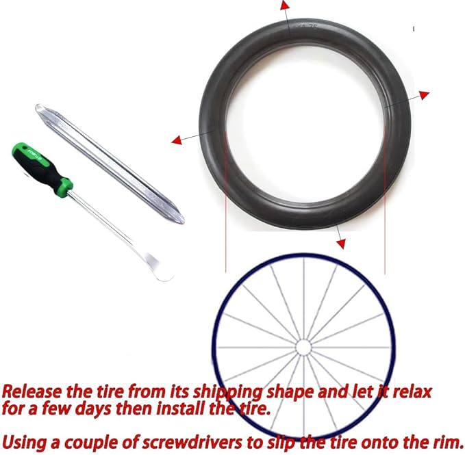 12 Inch Solid Tire for Kid Bike Folding Bike Electric Bike Anti Stab Explosion-Proof Airless Tires Tubeless Tyre 12x1/2x2 1/4 12x1.5