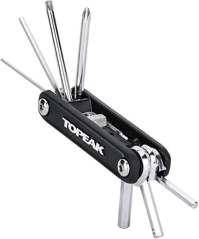 Topeak X-Tool+ 11-Function Folding Bike Multi-Tool – Compact Portable Bicycle Repair Kit with Allen, Torx, and Phillips Wrenches – Durable Chrome Vanadium Steel Construction