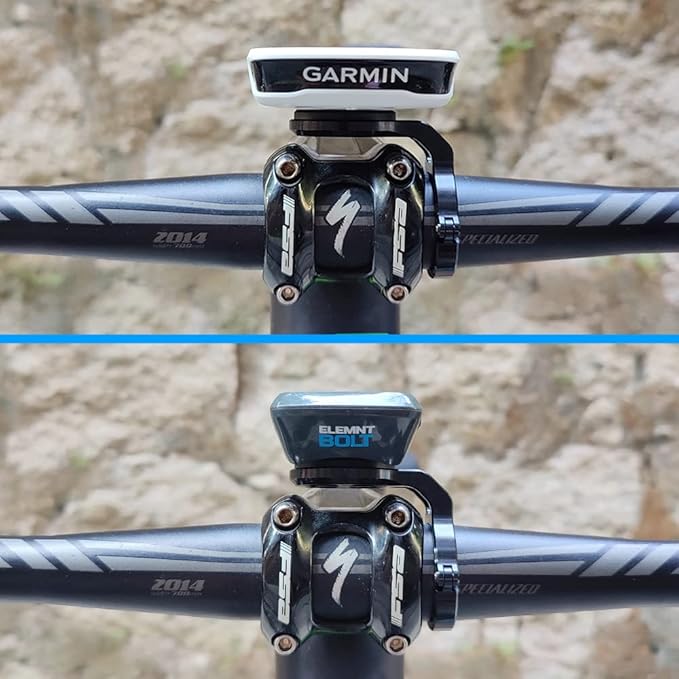 Cestbon Mountain Bike Mount for Garmin Edge Wahoo Elemnt Bryton Rider Stages Dash Hammerhead Karoo, Bike Stem Mount for Handlebar 31.8mm(Black)