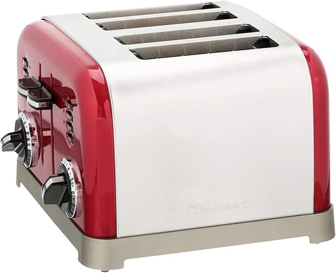 Cuisinart 4スライス メタルクラシックトースター (メタリックレッド)